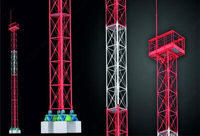 Расчет несущей способности металлоконструкций (антенна-мачтовых сооружений и башенных сооружений) любой сложности