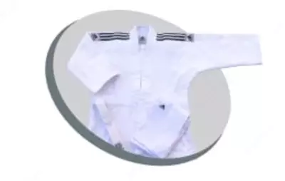 Кимоно для занятий "Дзю-до" (белое/синее)