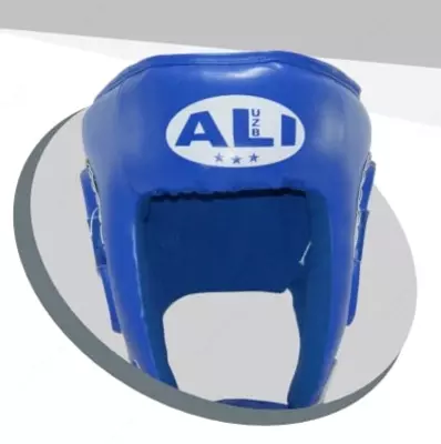 Боксерский открытый шлем "ALI" (синий)