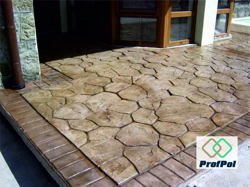   Декоративный печатный бетон (аналог брусчатки)