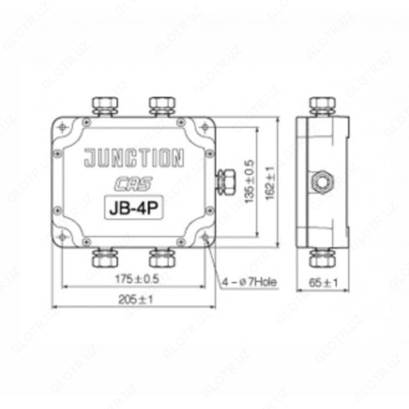 Клеммная соединительная коробка CAS JB-4P (сумматор) - по запросу