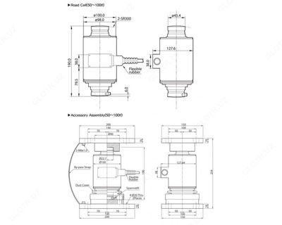 Колонный тензодатчик "CAS WBK" (30 тонн) - Цена по запросу