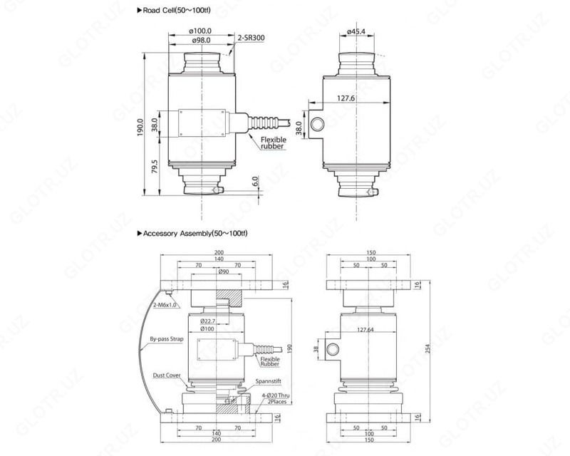 Колонный тензодатчик "CAS WBK TL" (50 тонн) Оптом и розница