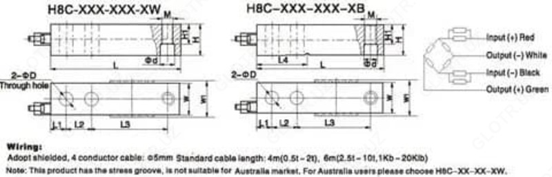 Балочный тензодатчик "ZEMIC H8C" (200 кг) ООО Scales Store