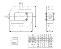 Aналоговый тензодатчик S-образного типа KELI DEE-A (500 кг) ООО Scales Store