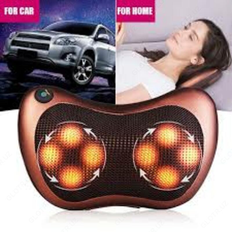 МАССАЖНАЯ ПОДУШКА С ИНФРАКРАСНЫМ ПОДОГРЕВОМ CAR AND HOME. МАССАЖ