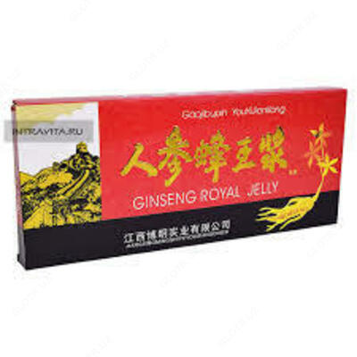 МАТОЧНОЕ МОЛОЧКО С ЖЕНЬШЕНЕМ GINSENG ROYAL JELLY