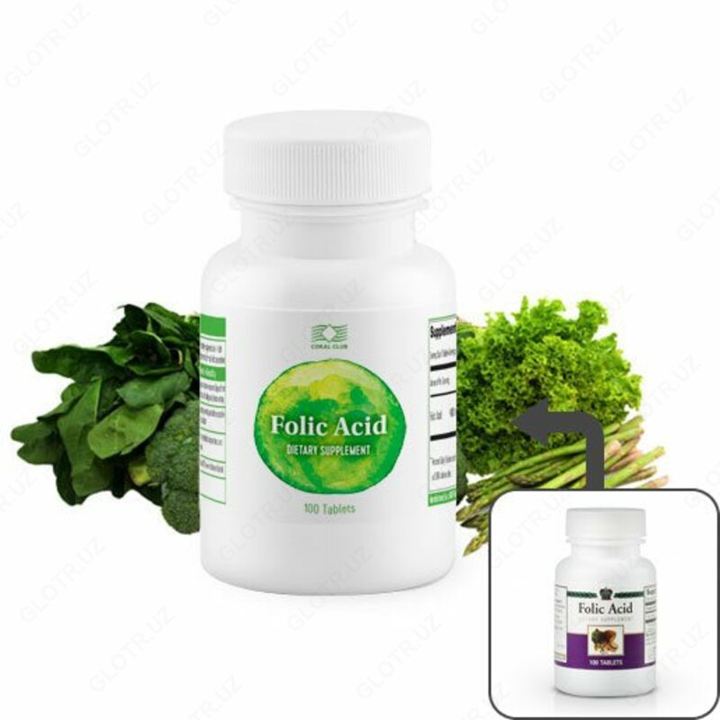Folic Acid (Фолиевая кислота) от Coral Club купить в Ташкенте