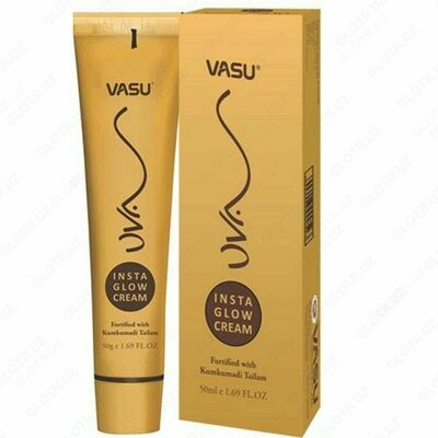 UVA INSTA GLOW kremi Vasu (Uva Insta Glou, Ayurveda yuzini yoshartiruvchi, kumkumadi moyi bilan yog ', Vasu), 50 g UVA INSTA GLOW kremi Vasu (Uva Insta Glou, Ayurveda yuzini yoshartiruvchi, kumkumadi moyi bilan yog
