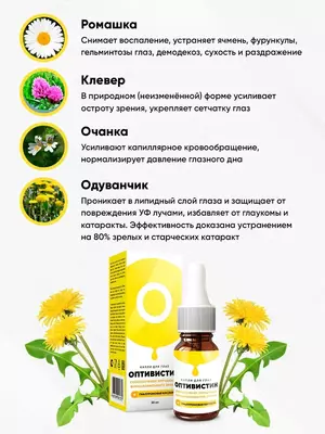 Лучшие капли для восстановления зрения ОПТИВИСТИН