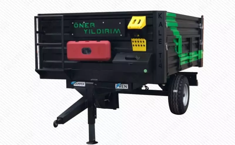 Bir oqli KALE T-4 tirkamasi yuk kotarish quvvati 4 5 tonna uzunligi 3 20-3 50 x 2 x 0 75-0 85 m
