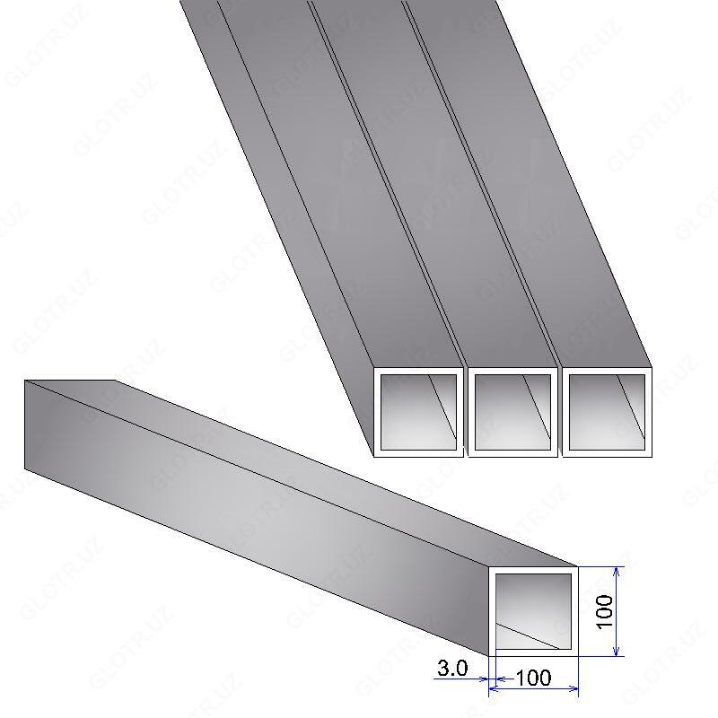 Профильные трубы 100*100*3