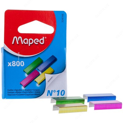 Скобы для степлера Maped цветные 324706