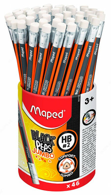 Карандаш чернографитовый Maped 854759 (Jumbo - Eraser tip - 46 шт) - 159 390 сум / упаковка