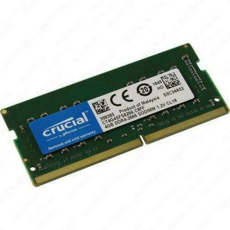 Crucial 4GB DDR4 2666Mhz SODIMM - от {0} сум