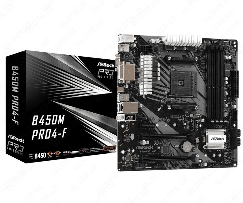 MB Asrock AMD AM4 B450M Pro4-F DDR4