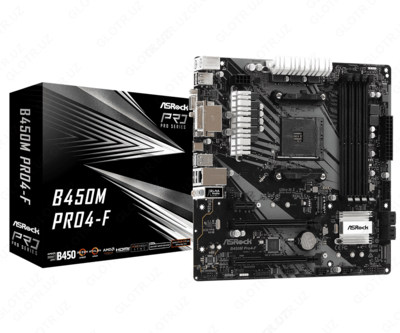 MB Asrock AMD AM4 B450M Pro4-F DDR4