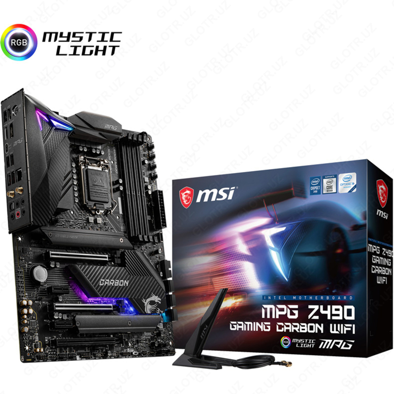 MB MSI MPG Z490 O'yin karbonli WiFi DDR4 LGA1200