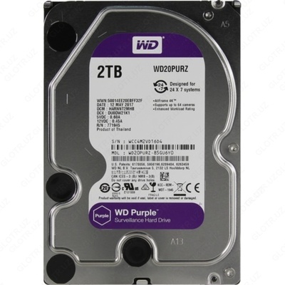 HDD WD20PURX-78 - HIKVISION WD - Purple - (Фиолетовый) - HDD - Диск-2 Tb-(Реставрация)