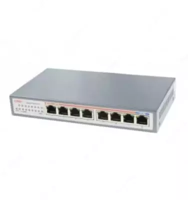 8 100/1000M RJ45+ 1 port Uplink > 15.4Вт на порт . На все 110Вт