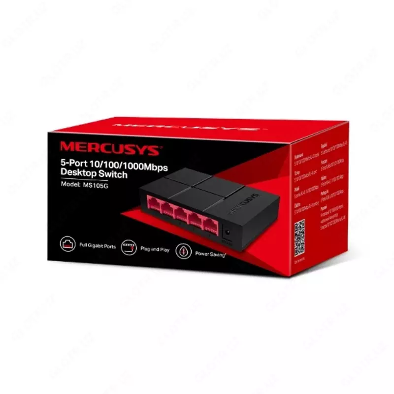 Коммутатор Mercusys MS105 5-port 10/100 mini Desktop Switch