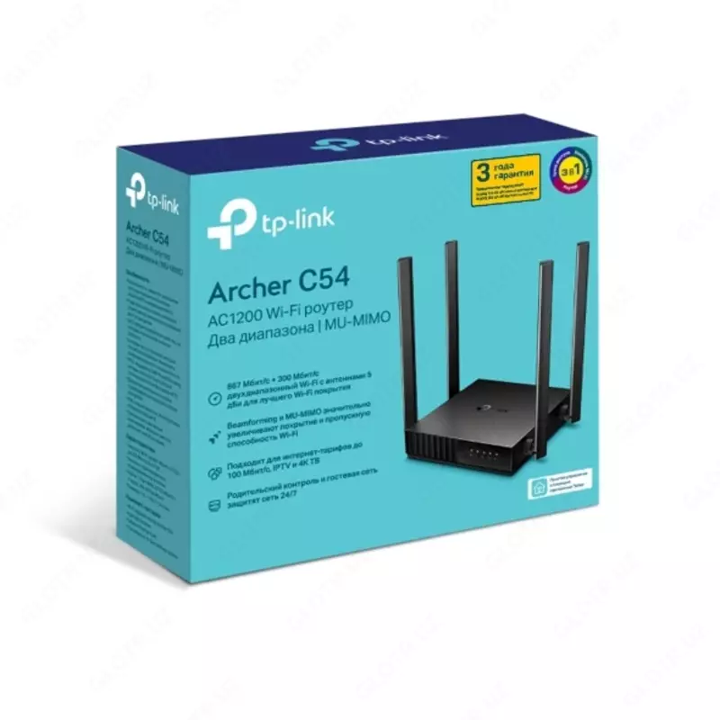 Двухдиапазонный Wi‑Fi роутер TP-Link Archer C54 AC1200 - 253 000 сум
