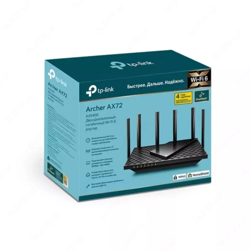 Двухдиапазонный Wi‑Fi роутер TP-Link Archer AX72 AX5400 - 1 138 500 сум