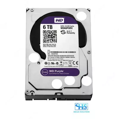 2 080 000 so'm / dona Qattiq disk Videokuzatuv uchun 6TB WD60PURX-78 PURPLE HIKVISION (Original)