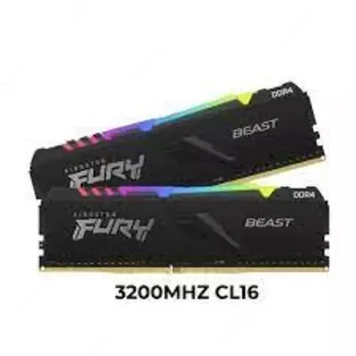 715 000 сум / шт. Оперативная память Kingston DDR4 16GB 3200Mhz RGB (8*2)