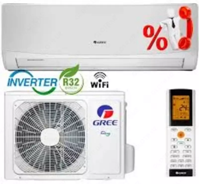 👉 HITECH PRO | IT-оборудование и видеонаблюдение по всему Узбекистану - Gree Lomo inverter Wi-Fi 24 R-32