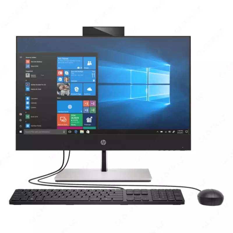 Monoblok hp 200 g4 (409 410) (intel i5-10210u ddr4 8gb hdd 1000gb 21, 5 fhd ips intel uhd grafik dvd kalit + sichqoncha noos ru) oq (123s4es)