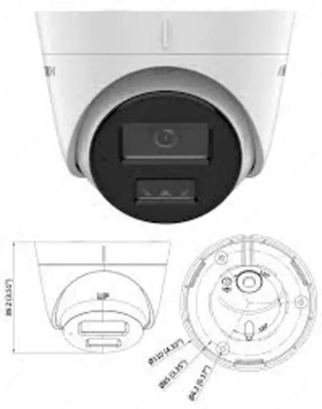 Камера DS-2CD1343G2-LIU AcuSense / 4МП Камеры видеонаблюдения