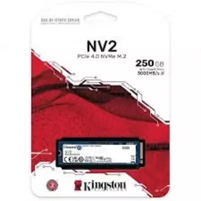 SSD M2 Kingston 250GB NVMe (чтение/запись 3000/1300 МБ/с SNV2S/250G) - 390 000 сум / шт.