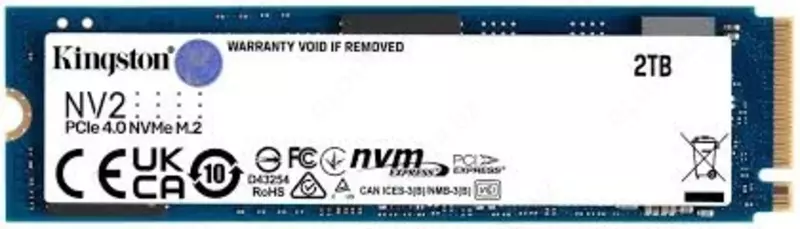1 430 000 сум SSD M2 Kingston 2TB NVMe NV2 (чтение/запись 3500/2800 МБ/с SNV2S/2000G)