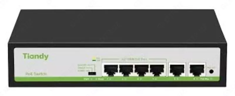 Неуправляемый РоЕ коммутатор 6 портов Tiandy. TC-P3S06 Spec:F/0420/AT/55