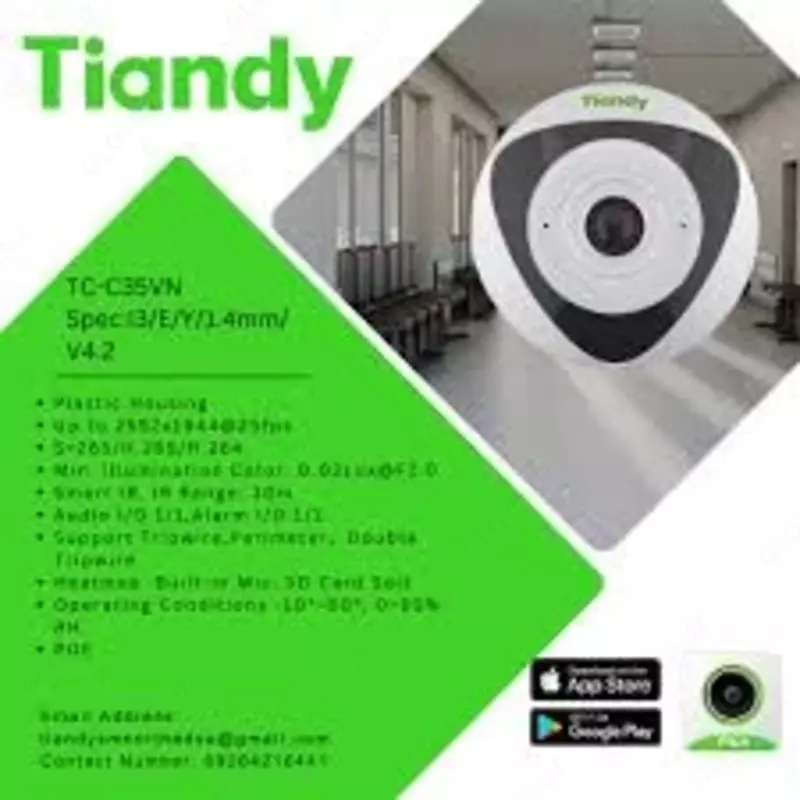 Камера-IP TIANDY TC-C35VN Spec:I3/E/Y/1.4mm/V4.2 1 690 000 сум - 👉 HITECH PRO | IT-оборудование и видеонаблюдение по всему Узбекистану