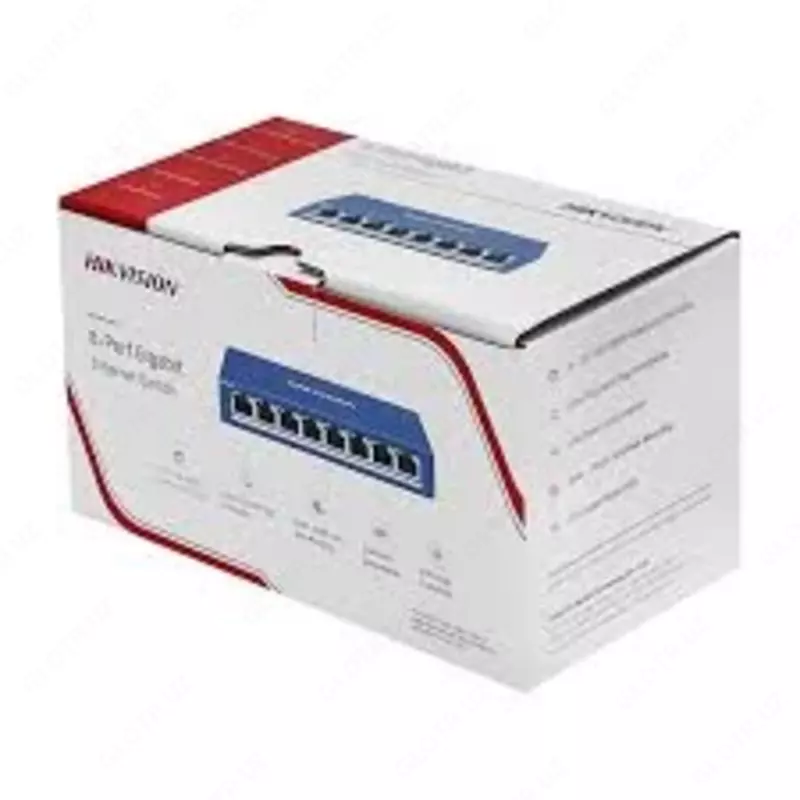 Коммутатор 8-портовый гигабитный Неуправляемый Hikvision DS-3E0508-E(B) Оптом и розница