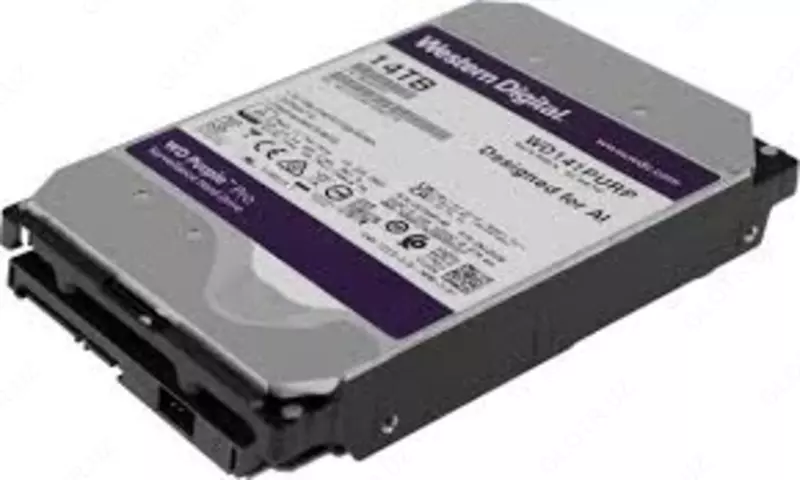 WD-Purple-(Фиолетовый)-HDD-Диск-14 Tb WD141PURA HDD- 14TB для видеонаблюдения -HIKVISION -(ОРИГИНАЛ) - от {0} сум