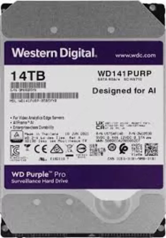от {0} сум WD-Purple-(Фиолетовый)-HDD-Диск-14 Tb WD141PURA HDD- 14TB для видеонаблюдения -HIKVISION -(ОРИГИНАЛ)
