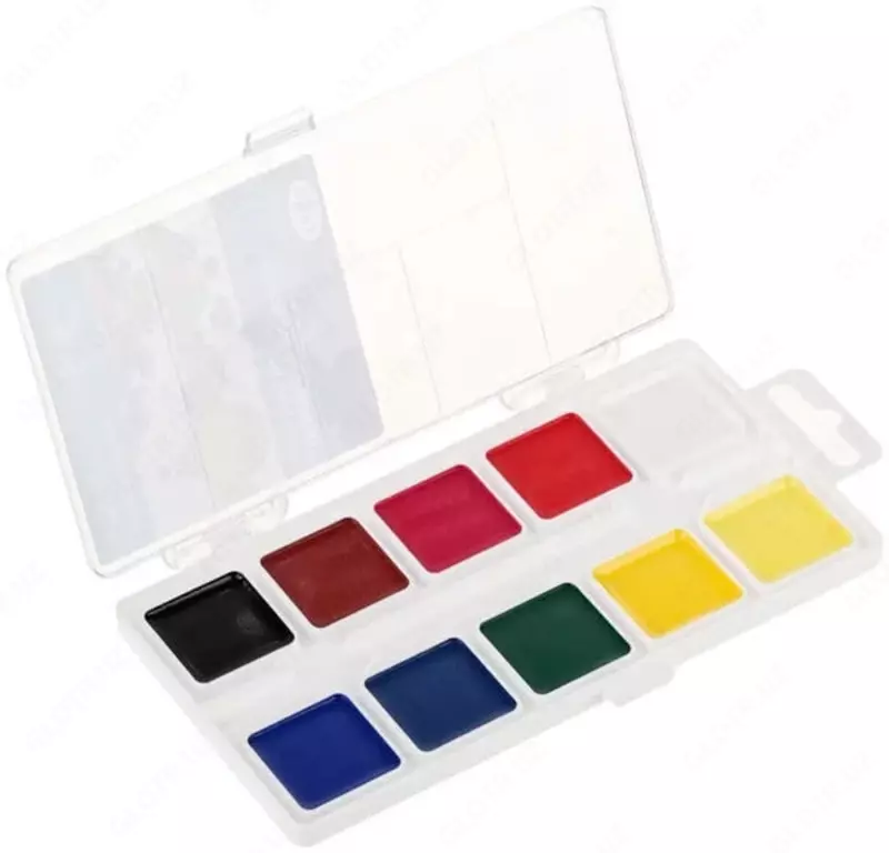  Акварель Гамма Классическая  медовая  без кисточки  10 цв. (Арт. - 1009193) - 