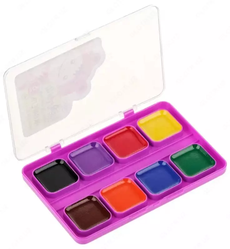  Акварель Гамма Малыш naturals  медовая  без кисточки  8 цв. (Арт. - 216001) - 