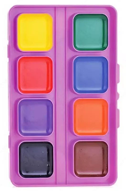   Акварель Гамма Малыш naturals  медовая  без кисточки  8 цв. (Арт. - 216001)