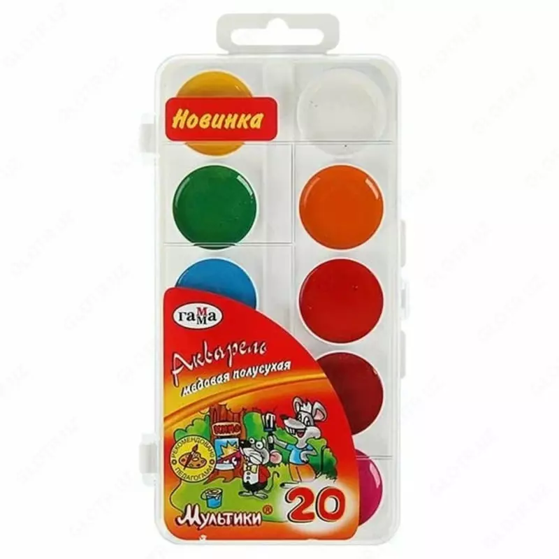Akvarel Gamma Multfilmlar  asal  chotkasiz  20 ta rang. (m. - 211046_20) YANGI