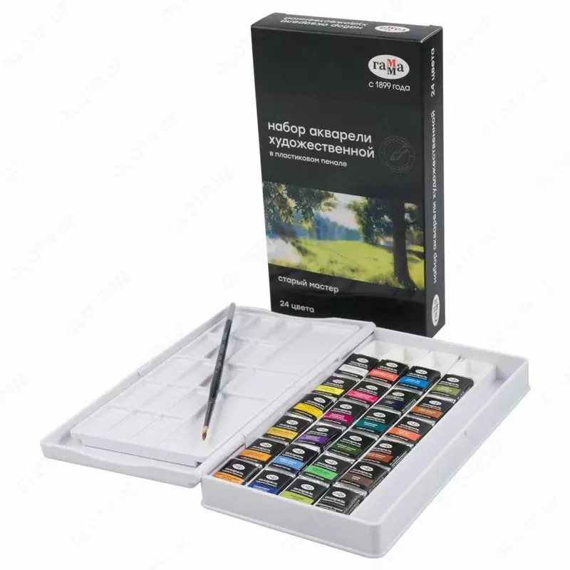 Badiiy akvarel Gamma eski usta  kyuvetlarda 2 6 ml  24 rang. (m. - 200622_0224)