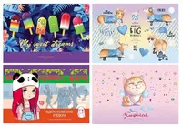 Альбом для рисования BG Mix. Девочки  А4  8 л.  на скрепке (Арт. - АР4ск8_8735) Эконом