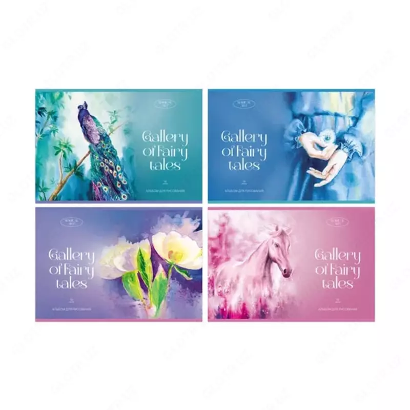 Альбом для рисования BG Сказочная галерея  А4  16 л.  на скрепке (Арт. - АР4ск16_11811)