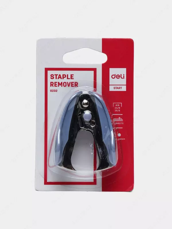  Антистеплер с фиксатором Deli (Арт. - 0232) Синий - 