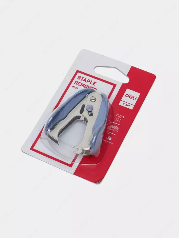   Антистеплер с фиксатором Deli (Арт. - 0232) Синий