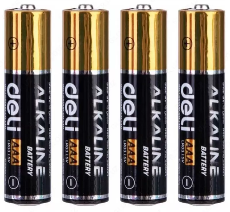  Щелочная батарейка AАА Deli LR03 1.5V  блистер (Арт. - 18505) 4 шт. - 