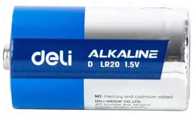   Ishqoriy batareya D Deli LR20 1 5V  blister (Art. - 82910) 2 dona.